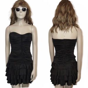 POMPOUS GIRLY ⭐️ Strapless Ruffle Cocktail Party Dress